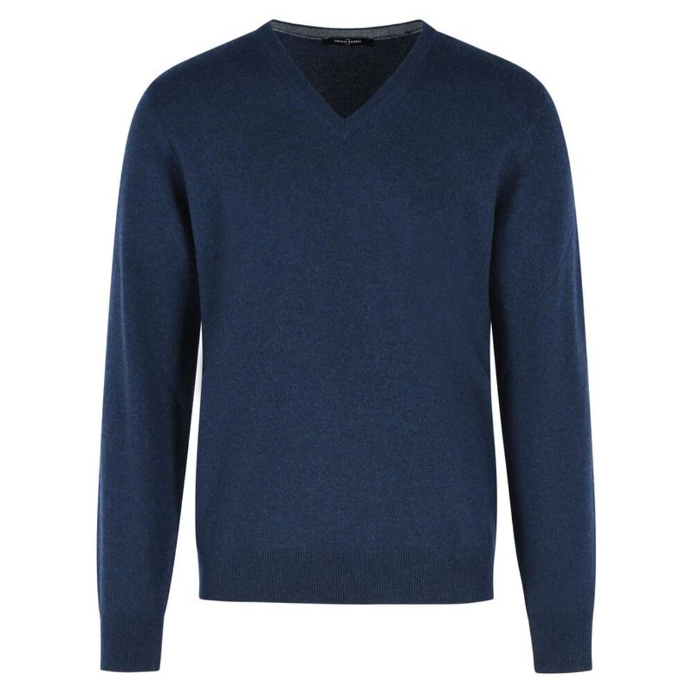 Gran Sasso Blue Cashmere Sweater Men
